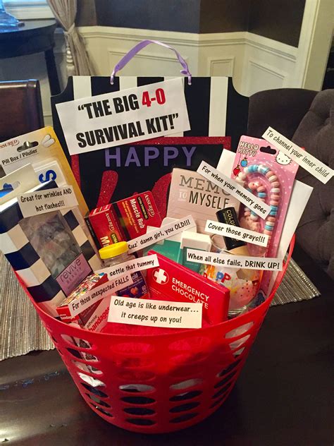 40 year old birthday gift basket